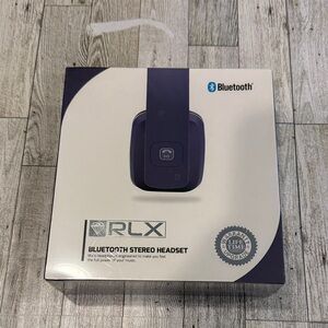 Bluetooth On-Ear Headphones in Navy Blue - unopened package